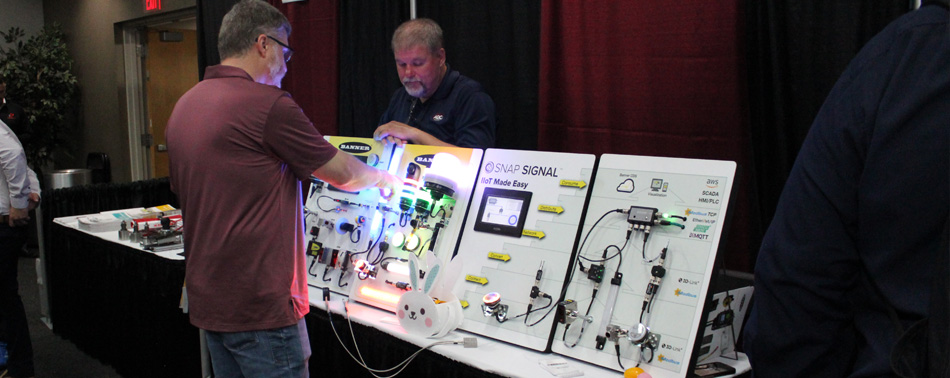 Banner Engineering booth showcasing its offerings