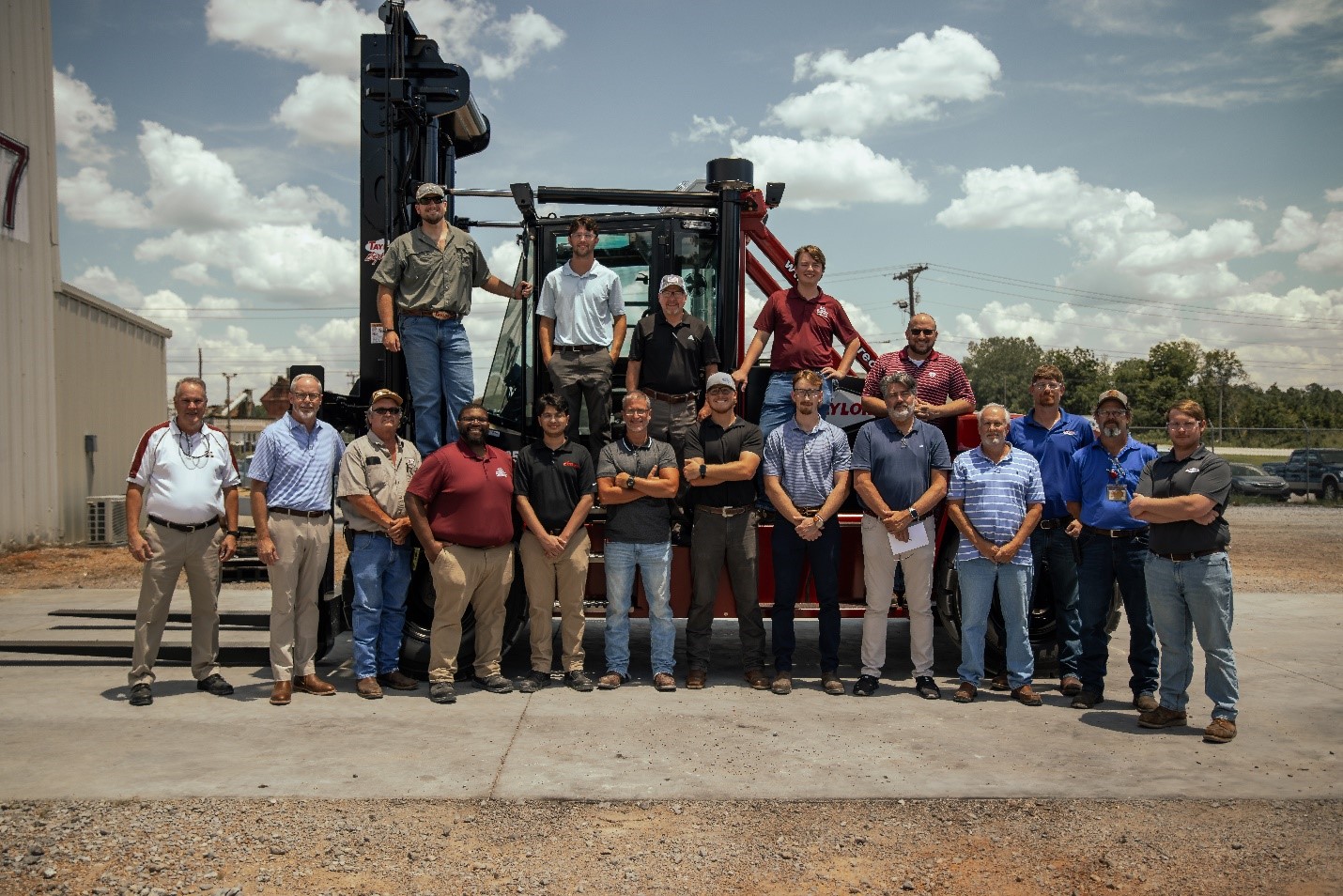 Pictured:  CAVS-E Engineers and Engineering Interns with a team from Taylor Machine Works during a recent 5S event