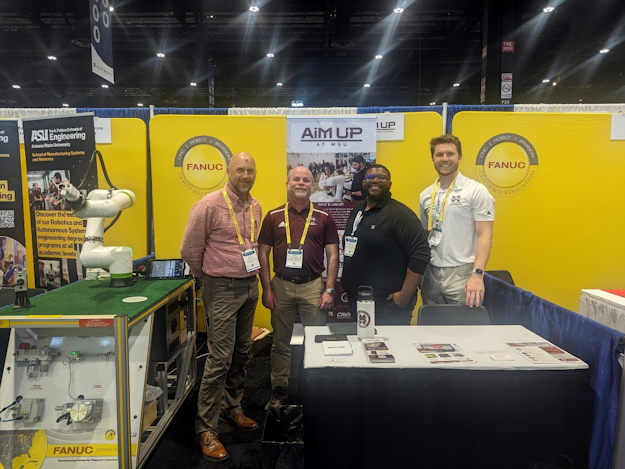 Billy Peacock (L) and Montrell Marshall (Second from R), along with other MSU employees, 
Carver Middleton and Brian Smith, at the Automate 2024 Conference